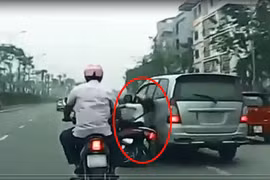 Lái xe Innova bỏ chạy sau khi tông ngã cô gái giữa đường