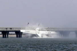 Thủy phi cơ lao vào cầu, 5 người tử nạn