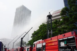 Diễn tập chữa cháy, cứu nạn ở tòa nhà cao nhất Việt Nam