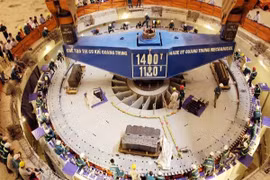 Lắp đặt thành công rô-to tổ máy số 3 Thủy điện Lai Châu