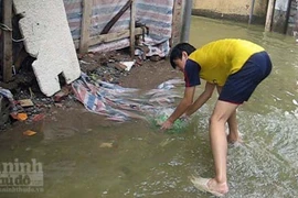 Dân Hà Nội tiếp tục bì bõm, bắt cá giữa phố