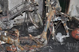 Cận cảnh Honda Spacy cháy rụi