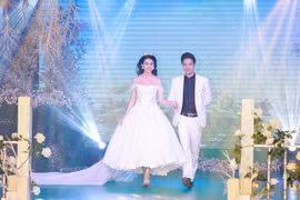 Phan Thị Mơ xinh đẹp trong trang phục cưới 