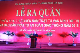 Ra quân thực hiện “Năm trật tự, văn minh đô thị 2015“