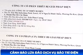 Cảnh báo lừa đảo dịch vụ bảo trì điện