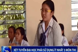 Xét tuyển đại học phải sử dụng ít nhất 3 môn thi