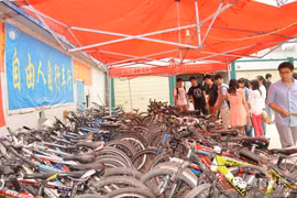 Thông báo tìm chủ sở hữu 137 chiếc xe đạp tại hầm chung cư