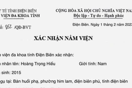 Công an tỉnh Điện Biên điều tra vụ án giả mạo giấy tờ kêu gọi từ thiện