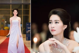 Hoa hậu Đặng Thu Thảo rạng ngời với vai trần gợi cảm