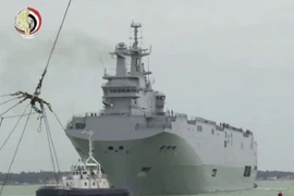 Pháp bàn giao chiếc tàu Mistral đầu tiên cho Ai Cập