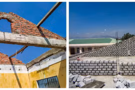 Khắc phục hậu quả thiên tai cho trường học ở tỉnh Quảng Ngãi