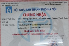 Báo An ninh Thủ đô giành Giải đặc biệt đầu tiên của Giải Báo chí Ngô Tất Tố năm 2020 