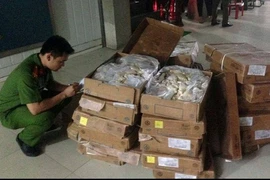 Lực lượng chức năng kiểm tra số thực phẩm bẩn