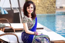 Hoa hậu Diệu Hoa diện váy Saree của Ấn Độ trẻ trung đi dự tiệc