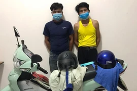 Hai kẻ nghiện cướp giật điện thoại của người phụ nữ đi đường 