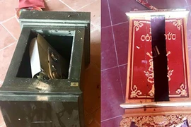 Nhóm “trộm nhí” gây ra hàng loạt vụ trộm tiền công đức sa lưới