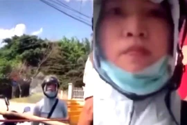 Bị nhắc vì đeo khẩu trang chưa đúng, người phụ nữ lớn giọng, giật điện thoại của cán bộ ở chốt phòng dịch Covid-19