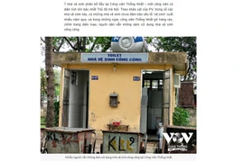 Làm rõ phản ánh nhà vệ sinh công cộng mất vệ sinh ở Công viên Thống Nhất