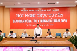 Chủ tịch UBND TP Chu Ngọc Anh phát biểu chỉ đạo 