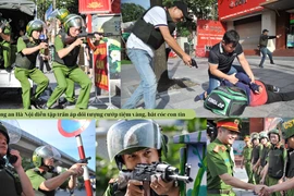 Xem Công an Hà Nội diễn tập trấn áp đối tượng cướp tiệm vàng, giải cứu con tin an toàn