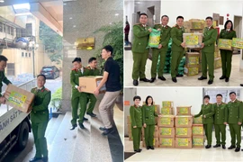 Phòng Cảnh sát QLHC về TTXH Công an Hà Nội thiết thực hướng về đồng bào miền Trung, Tây Nguyên