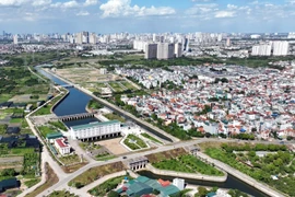 Nhìn từ flycam trạm bơm đắt giá nhất Hà Nội đang phải hoạt động cầm chừng