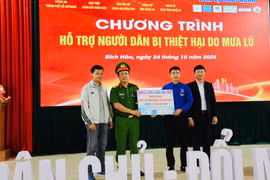 Học viện CSND tiếp tục đồng hành hỗ trợ người dân tỉnh Nghệ An sau mưa bão