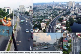 Nhìn từ flycam diện mạo mới của đường Âu Cơ - Nghi Tàm sau mở rộng