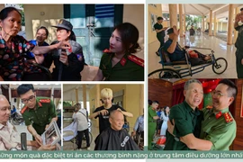Thanh niên Công an Hà Nội mang những món quà đặc biệt tới Trung tâm Điều dưỡng Thương binh nặng lớn nhất nước