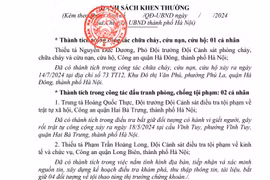 Chủ tịch Hà Nội tặng bằng khen 3 cá nhân thuộc Công an Thủ đô