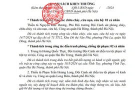 Chủ tịch Hà Nội tặng bằng khen 3 cá nhân thuộc Công an Thủ đô