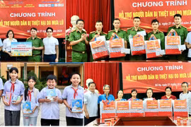 Học viện Cảnh sát nhân dân đồng hành, hỗ trợ người dân bị thiệt hại do mưa lũ tỉnh Bắc Ninh 