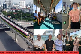 [Ảnh] Ấn tượng ngày đầu đoạn trên cao đường sắt đô thị Nhổn- Ga Hà Nội chính thức đón khách