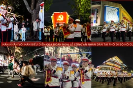 Cận cảnh màn trình diễn ấn tượng của Đoàn Nghi lễ Công an Nhân dân tại Hà Nội