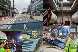 Ga ngầm Trần Hưng Đạo đang hoàn trả mặt đường, robot khổng lồ sẵn sàng đào hầm dài 4km
