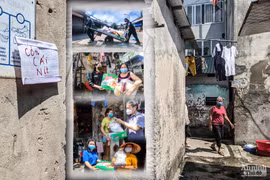 [ẢNH] Xóm trọ nghèo bên cầu Long Biên xúc động với nghĩa tình sẻ chia của Công an Thủ đô và các nhà hảo tâm trong giãn cách