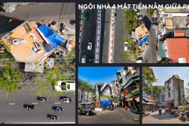 Cận cảnh ngôi nhà 4 mặt tiền chỉ rộng hơn 15 m hiếm thấy giữa Thủ đô