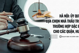 Hà Nội: Ủy quyền lựa chọn nhà thầu trong trường hợp đặc biệt cho các quận, huyện