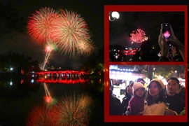 Mãn nhãn màn pháo hoa Giao thừa đón Xuân Ất Tỵ tại hồ Hoàn Kiếm