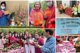 Cận cảnh chợ tết 0 đồng ấm lòng bệnh nhân ở Hà Nội