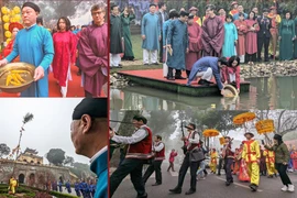 Tận mắt xem nghi lễ thả cá chép trên sông cổ, dựng cây Nêu ở Hoàng Thành Thăng Long