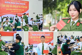 Giảng viên, học viên Học viện cảnh sát nhân dân hiến máu giúp dân và đồng đội