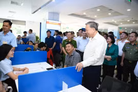 Tổng Bí thư Tô Lâm kiểm tra hoạt động của chính quyền địa phương 2 cấp ở Hà Nội
