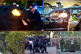 Choáng ngợp màn trình diễn bảo vệ yếu nhân, chống khủng bố của lực lượng Cảnh vệ CAND ở hồ Gươm