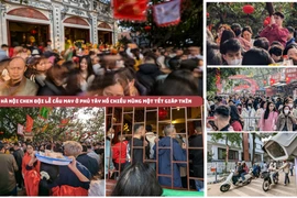 Người Hà Nội chen chân đội lễ chiều mùng Một, phủ Tây Hồ có camera giám sát an ninh