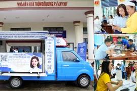Cận cảnh xe tiếp nhận thủ tục hành chính lưu động đầu tiên hoạt động ở Hà Nội