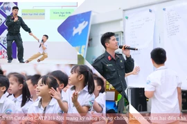 Cảnh sát Cơ động CATP Hà Nội đưa kỹ năng phòng chống bắt cóc, xâm hại vào nhà trường