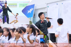 Cảnh sát Cơ động CATP Hà Nội đưa kỹ năng phòng chống bắt cóc, xâm hại vào nhà trường