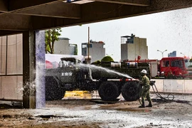 Hà Nội huy động 140 cán bộ chiến sỹ quân đội, công an diễn tập ứng phó sự cố hóa chất năm 2023