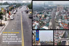Nhìn từ flycam con đường 500 tỷ đồng mới thông xe ở cửa ngõ Thủ đô